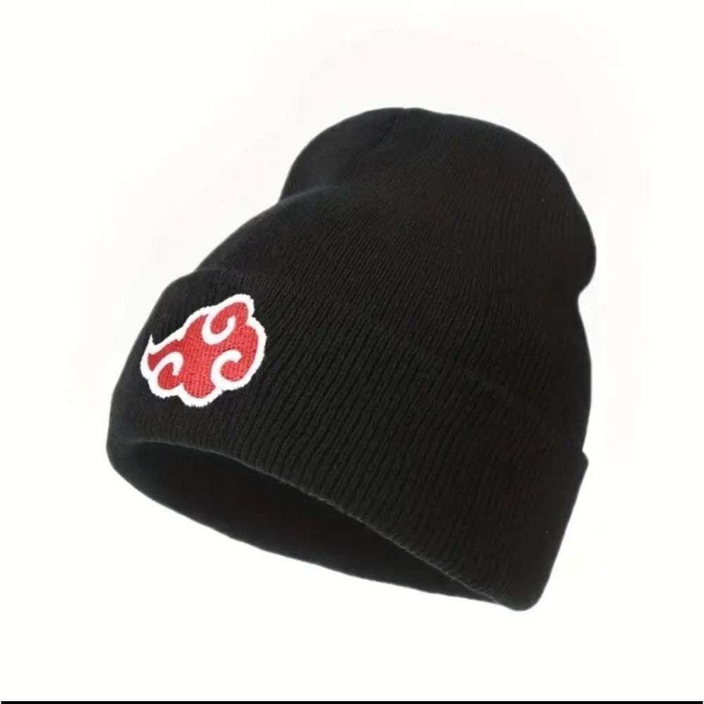 Naruto black beanie hat japanese anime cap